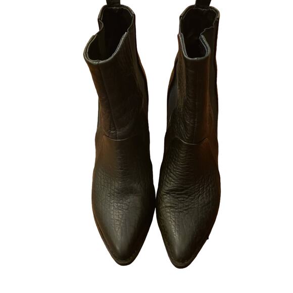 Revolve Sol Sana Elephant Leather black booties size US 10 EURO 40 - Picture 6 of 7